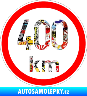 Samolepka Maximální rychlost 400km - nejvyšší konstrukční rychlost Sticker bomb