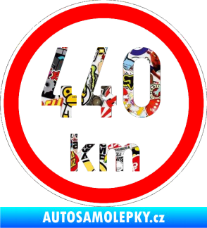 Samolepka Maximální rychlost 440km - nejvyšší konstrukční rychlost Sticker bomb