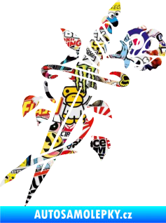 Samolepka Meč s růží levá Sticker bomb