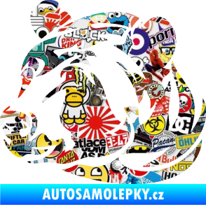 Samolepka Medvěd 007 levá hlava Sticker bomb
