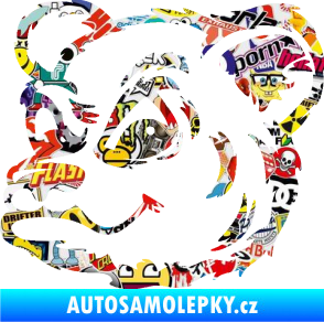 Samolepka Medvěd 011 levá hlava Sticker bomb