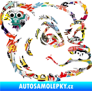 Samolepka Medvěd 011 pravá hlava Sticker bomb