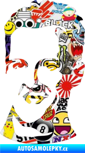 Samolepka Silueta Michael Schumacher levá Sticker bomb