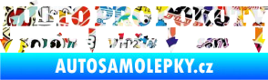 Samolepka Místo pro pokuty nápis na přední sklo Sticker bomb