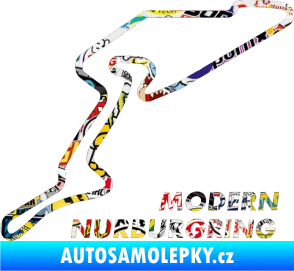 Samolepka Okruh Modern Nurburgring Sticker bomb