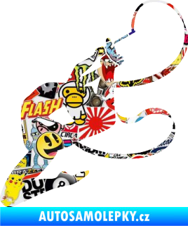 Samolepka Moderní gymnastika 001 levá gymnastka se stuhou Sticker bomb