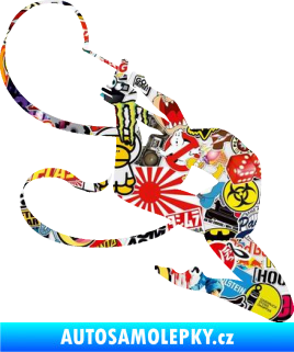 Samolepka Moderní gymnastika 001 pravá gymnastka se stuhou Sticker bomb
