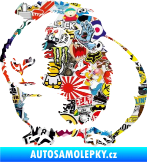 Samolepka Morče 003 levá Sticker bomb
