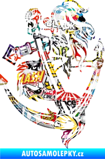 Samolepka Mořská panna 003 pravá s kotvou Sticker bomb
