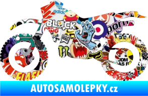 Samolepka Motorka 003 levá Sticker bomb