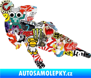 Samolepka Motorka 023 pravá motokros Sticker bomb