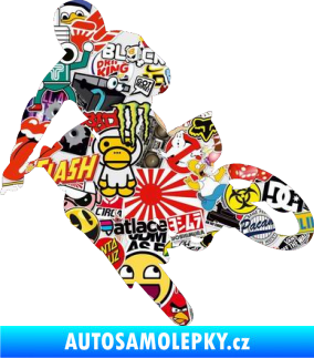 Samolepka Motorka 025 levá motokros Sticker bomb