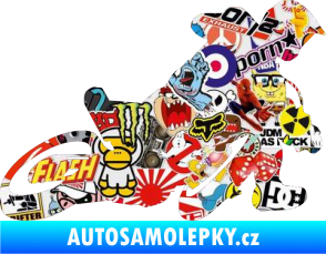 Samolepka Motorka 039 pravá motokros Sticker bomb