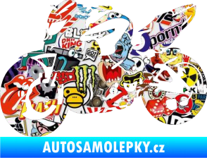Samolepka Motorka 041 levá road racing Sticker bomb