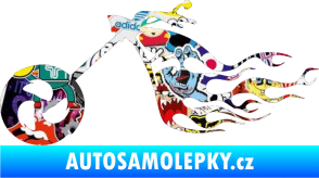 Samolepka Motorka 042 levá plameny Sticker bomb