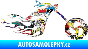 Samolepka Motorka 042 pravá plameny Sticker bomb