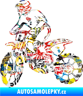 Samolepka Motorka 043 levá motokros Sticker bomb