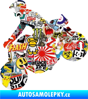 Samolepka Motorka 044 levá motokros Sticker bomb