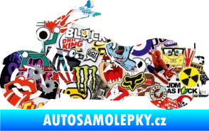 Samolepka Motorka 045 levá Harley Davidson Sticker bomb