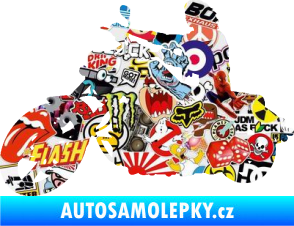 Samolepka Motorka 050 levá Sticker bomb