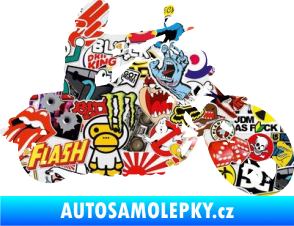 Samolepka Motorka 050 pravá Sticker bomb