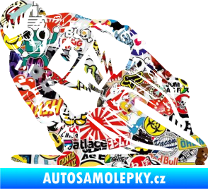 Samolepka Motorka 051 levá Sticker bomb