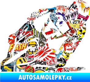 Samolepka Motorka 051 pravá Sticker bomb