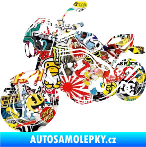 Samolepka Motorka 055 levá Sticker bomb