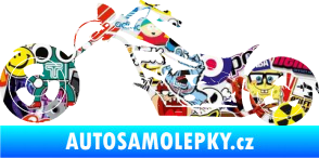 Samolepka Motorka chopper 001 levá Sticker bomb