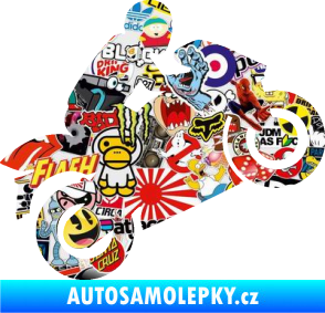 Samolepka Motorkář 007 pravá Sticker bomb