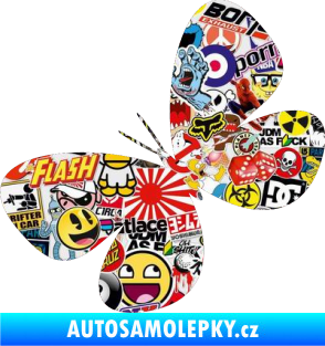 Samolepka Motýl 005 levá Sticker bomb