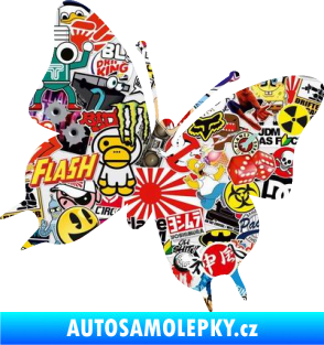 Samolepka Motýl 007 pravá Sticker bomb