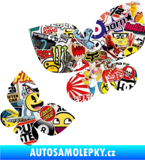 Samolepka Motýlci 001 levá Sticker bomb
