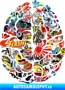 Samolepka Mozek 001 levá Sticker bomb