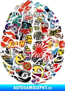 Samolepka Mozek 001 pravá Sticker bomb
