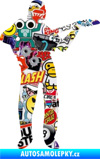 Samolepka Music 002 pravá hráč na kytaru Sticker bomb