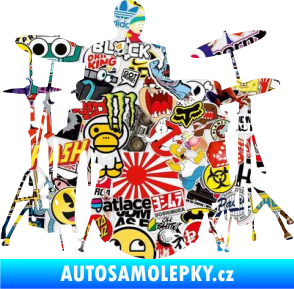 Samolepka Music 009 pravá hráč na bicí Sticker bomb
