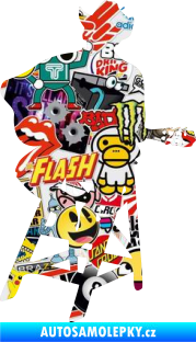 Samolepka Music 013 levá kytarista Sticker bomb