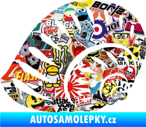 Samolepka Mušle 004 levá ulita Sticker bomb