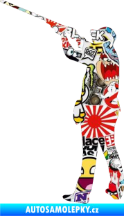 Samolepka Myslivec 001 levá Sticker bomb