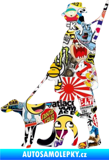 Samolepka Myslivec 002 levá Sticker bomb