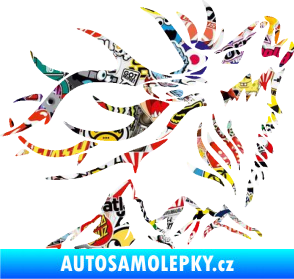 Samolepka Myslivost 003 pravá jelen a hory Sticker bomb