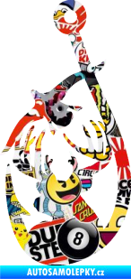Samolepka Myslivost 004 levá jelen, kachna, rybaření Sticker bomb