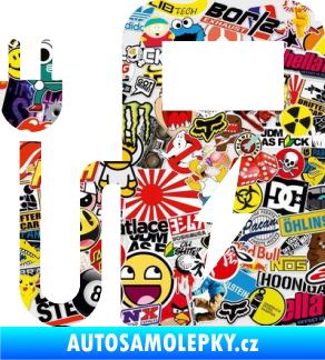Samolepka Nabíjecí stanice 001 levá elektromobil charge Sticker bomb