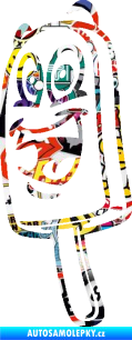 Samolepka Nanuk 001 levá s obličejem Sticker bomb