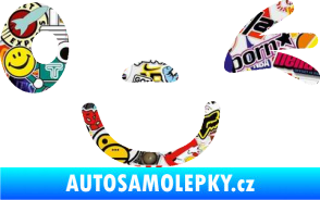 Samolepka Obličej 008 pravá mrkající Sticker bomb