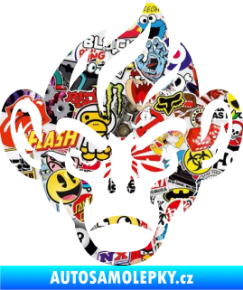 Samolepka Opičák 002 pravá Sticker bomb