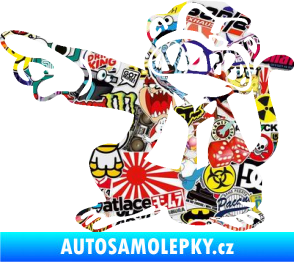 Samolepka Opičák JDM levá Sticker bomb