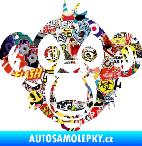 Samolepka Opice 003  hlava šimpanze Sticker bomb