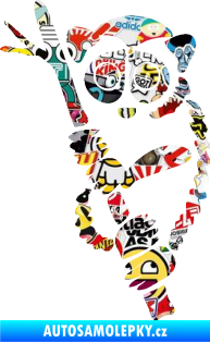 Samolepka Opice 004 levá lemur na stromě Sticker bomb